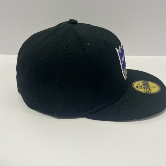 Sacramento Kings Hat Mens New Era 7 1/2 Black 59FIFTY Fitted NBA - Picture 4 of 14